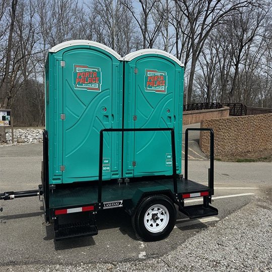 Porta potty trailer rental in Indianapolis.